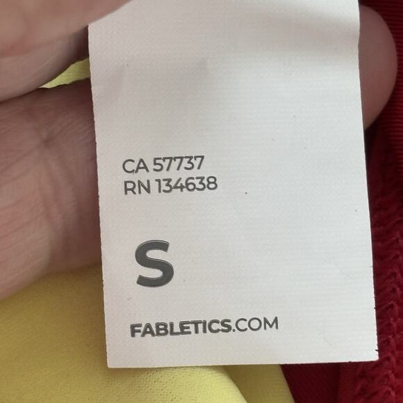 Fabletics Womens Swimsuit Small Blue Red Yellow Gabriella Color block Strap Tie - Picture 4 of 10